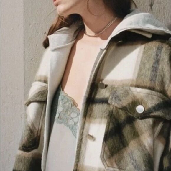 ZARA Wool Blend Plaid Tartan
Overshirt Jacket Shirt button up size S - Picture 3 of 13